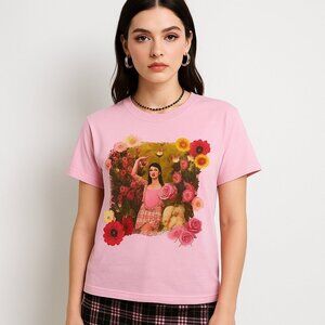 Melanie Martinez Graphic Tee Cotton Band Tour Merch Pink Floral Shirt L
